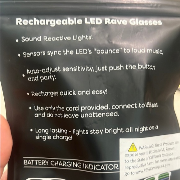 MUST BUNDLE - Rechargeable LED Rave Glasses - Picture 3 of 5